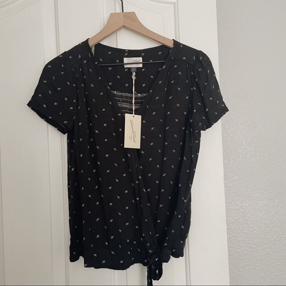 NWT Universal Thread Blouse Crossover Button Tie